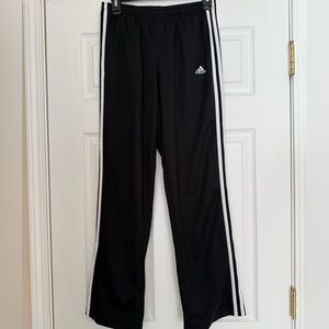 Adidas Men's Black Joggers with White Accents